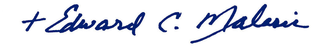 Bishop Malesic's signature